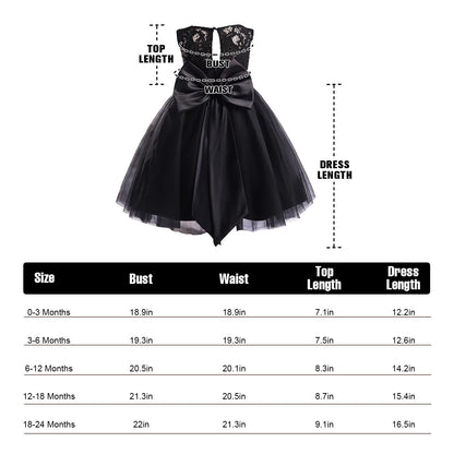 Baby Girl Tulle Dresses Wedding Toddler Tutu Sleeveless Bowknot Princess