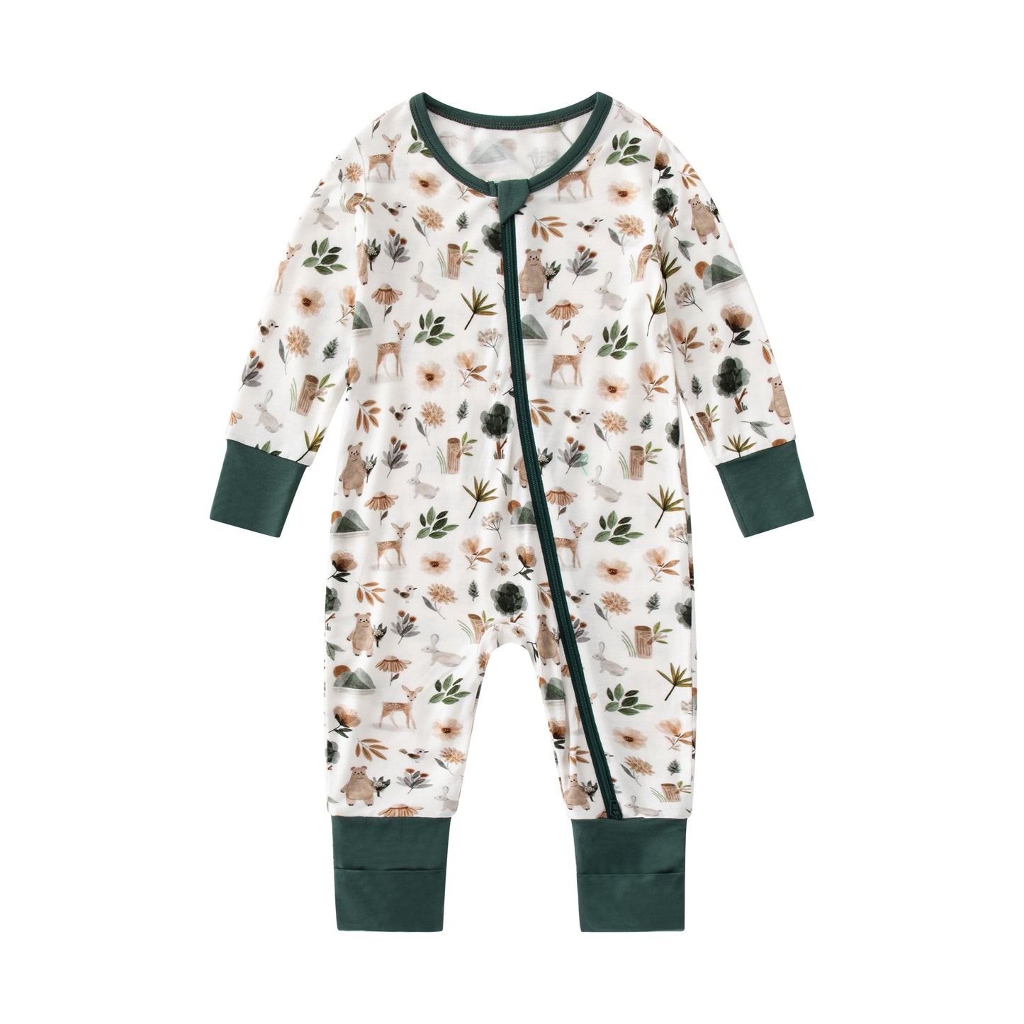 Bamboo Baby&Infant Pajamas Zippered Romper Sleeper with Pattern