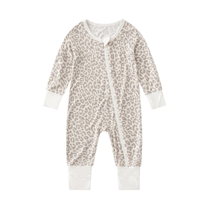 Bamboo Baby&Infant Pajamas Zippered Romper Sleeper with Pattern