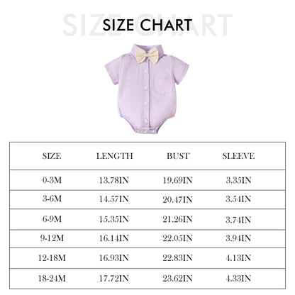 Baby Boy Dress Shirt Wedding Bodysuit