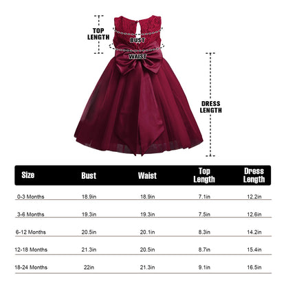 Baby Girl Tulle Dresses Wedding Toddler Tutu Sleeveless Bowknot Princess