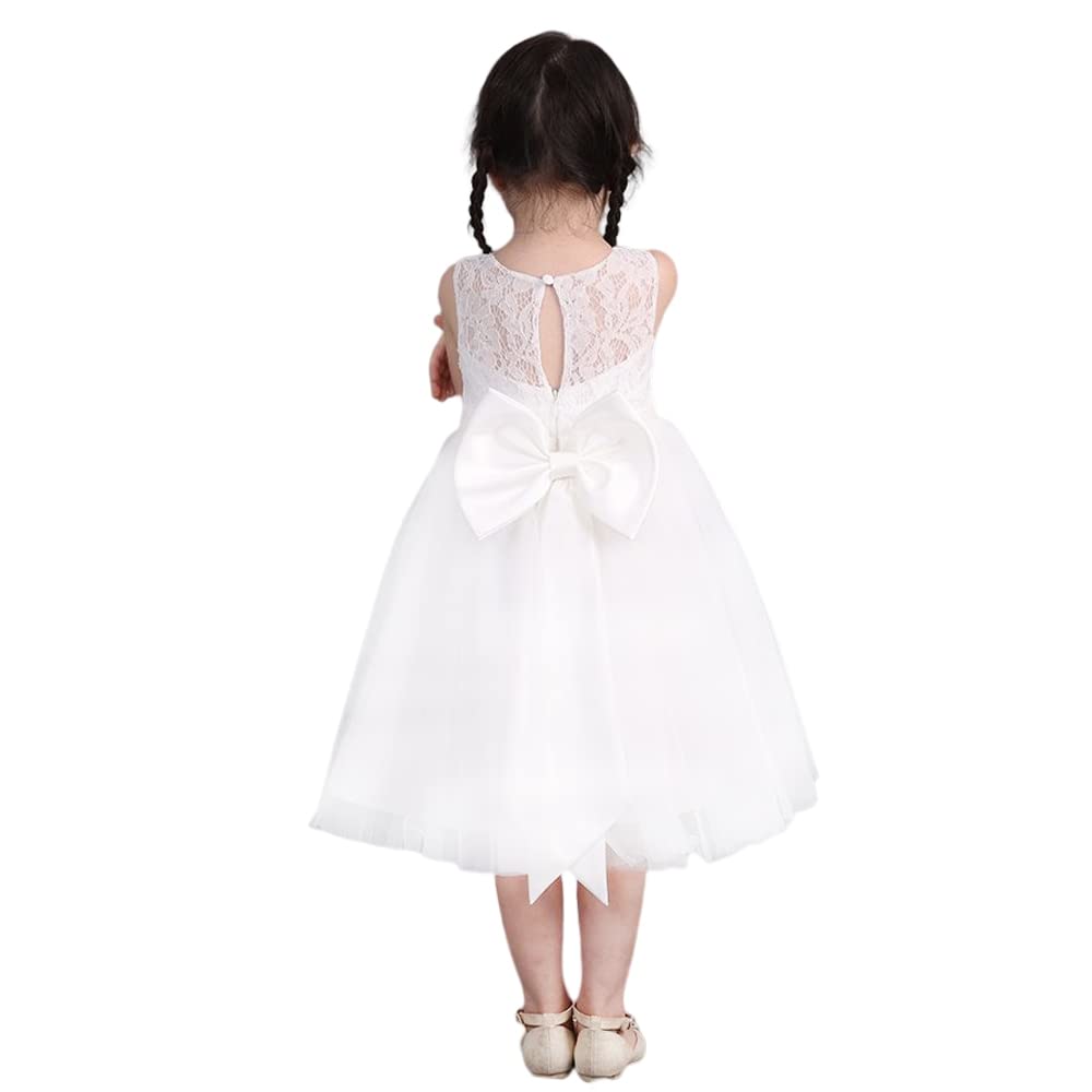 Baby Girl Tulle Dresses Wedding Toddler Tutu Sleeveless Bowknot Princess