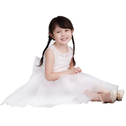 Baby Girl Tulle Dresses Wedding Toddler Tutu Sleeveless Bowknot Princess