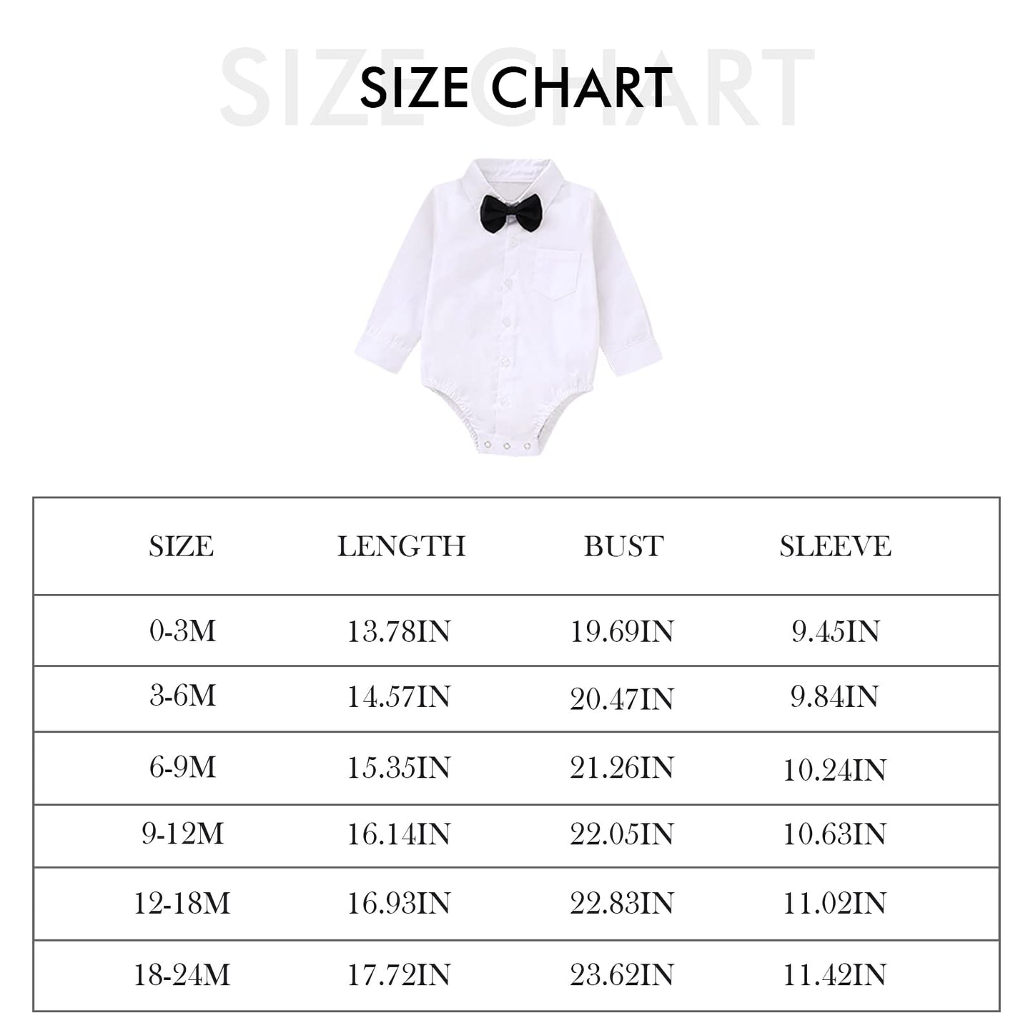 Baby Boy Dress Shirt Bodysuit Long Sleeve