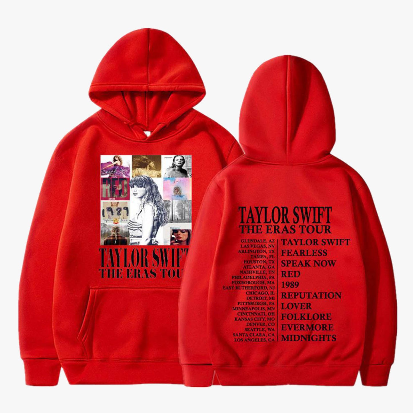 Official Taylor Swift The Eras Tour Hoodie Pullover Hoody Sweatshirt