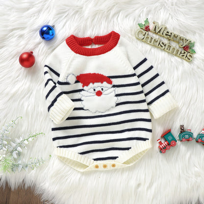 Baby Ugly Christmas Sweater Bodysuit Santa Claus