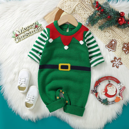 Baby Ugly Christmas Sweater Romper Elf