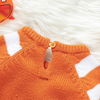 Halloween Baby Knit Sweater Bodysuit Pumpkins