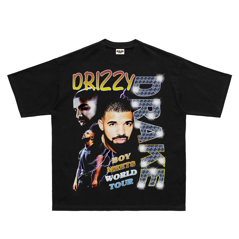 Vintage Drake Graphic Tee Shirt  Boy Meets World Tour Music Album Hip Hop T-Shirts