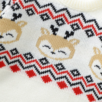 Baby Christmas Knit Sweater Reindeer