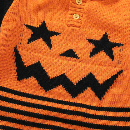 Halloween Baby Sweater Romper with Hoody