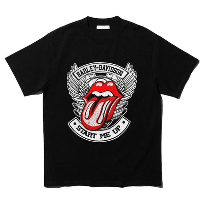 Vintage Harley-Davidson Rolling Stones Start Me Up Rare T-Shirt