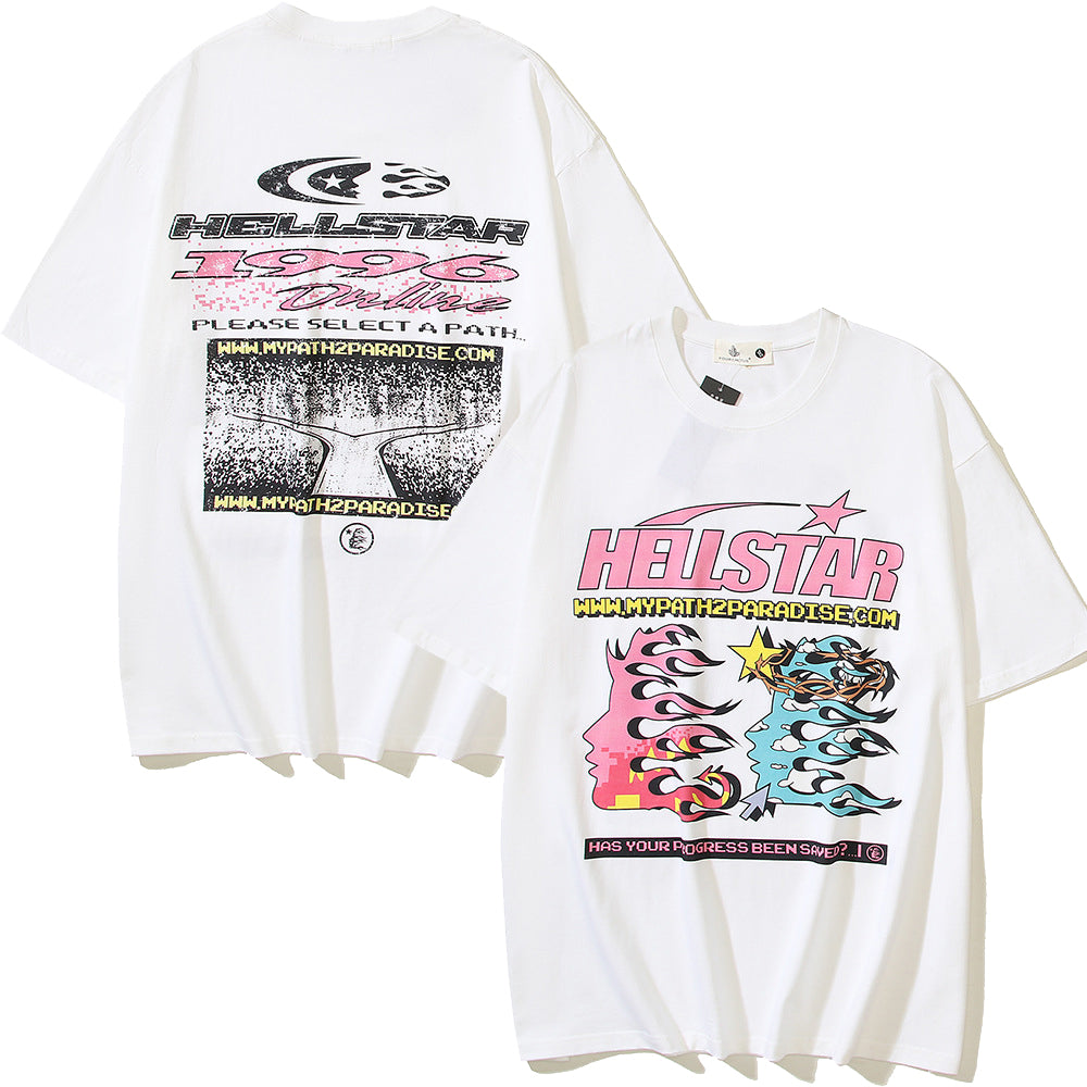 Hellstar T-Shirt Oversized Y2K Streetwear Hip Hop Cotton Short Sleeve Tee Shirts