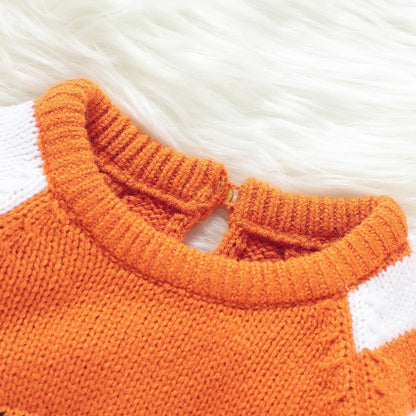 Halloween Baby Knit Sweater Bodysuit Pumpkins