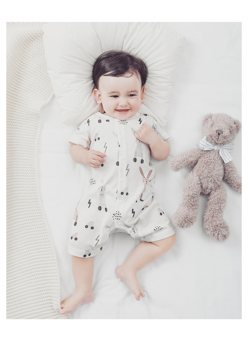 Bamboo Baby Romper Bunny Print