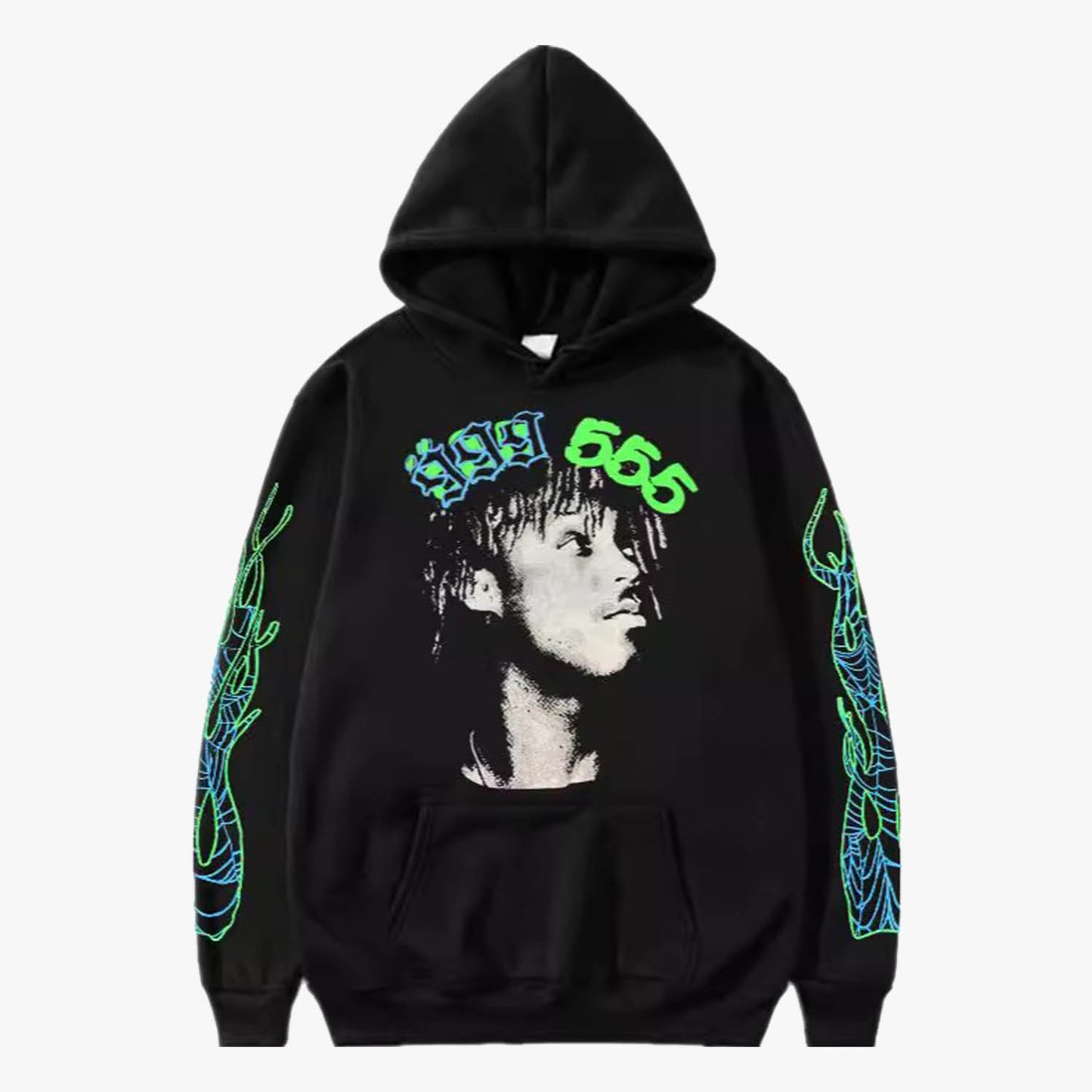 Sp5der Juice Wrld 999 555 Hoodie Y2K Pullover