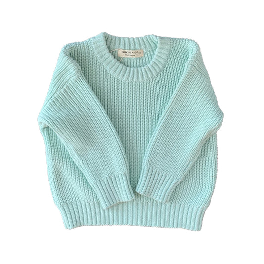 Baby & Toddler Sweater Boys and Girls Infant Knit Sweater Autumn Winter Round Neck Cotton Pullover Tops