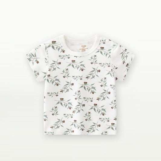 Baby Kids Clothes Floral Short Sleeve T Shirt