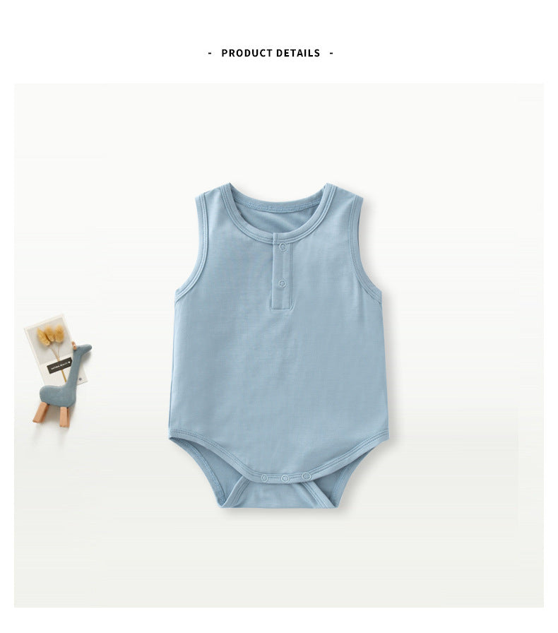 Newborn & Infant Bamboo Bodysuit Sleeveless Onesies