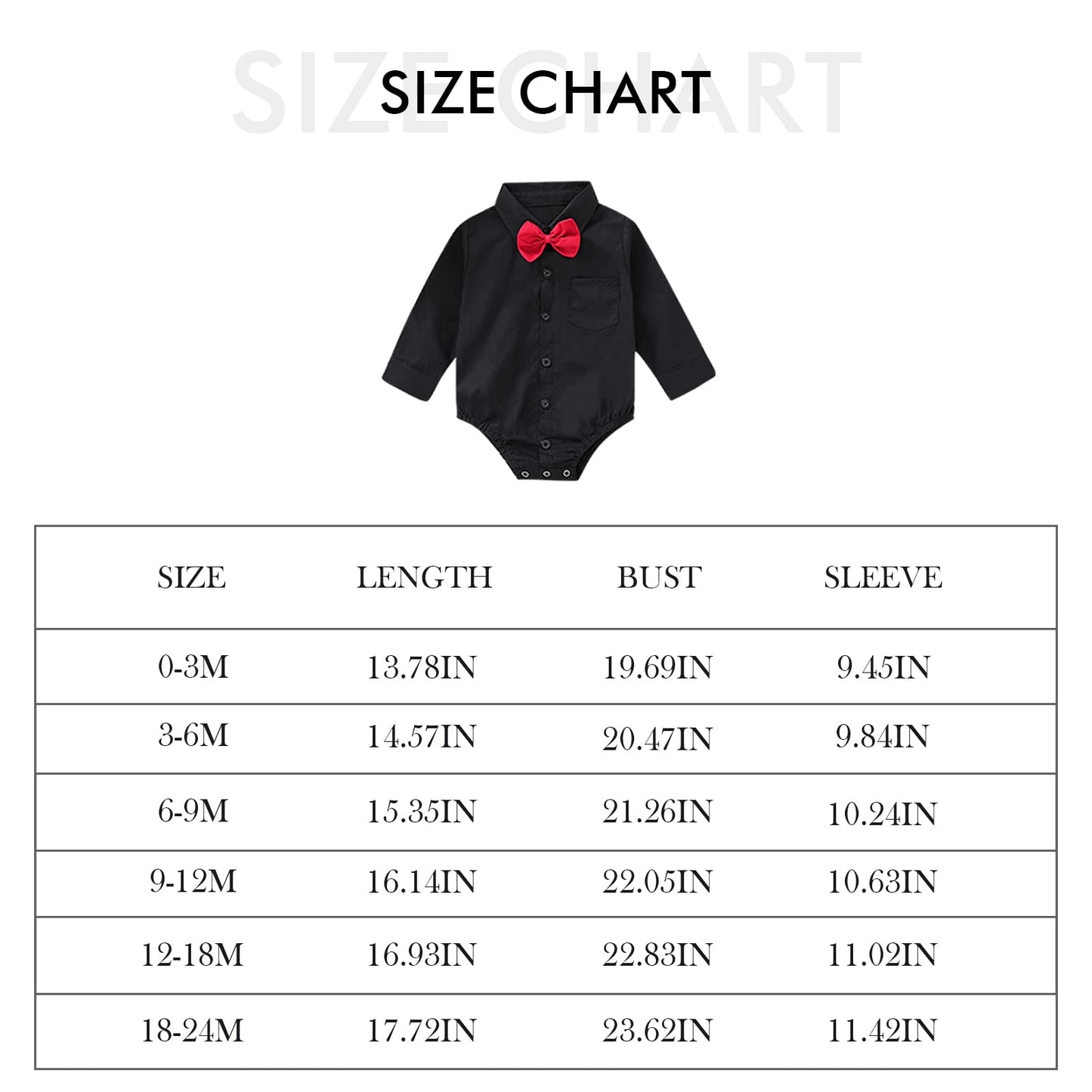 Baby Boy Dress Shirt Bodysuit Long Sleeve