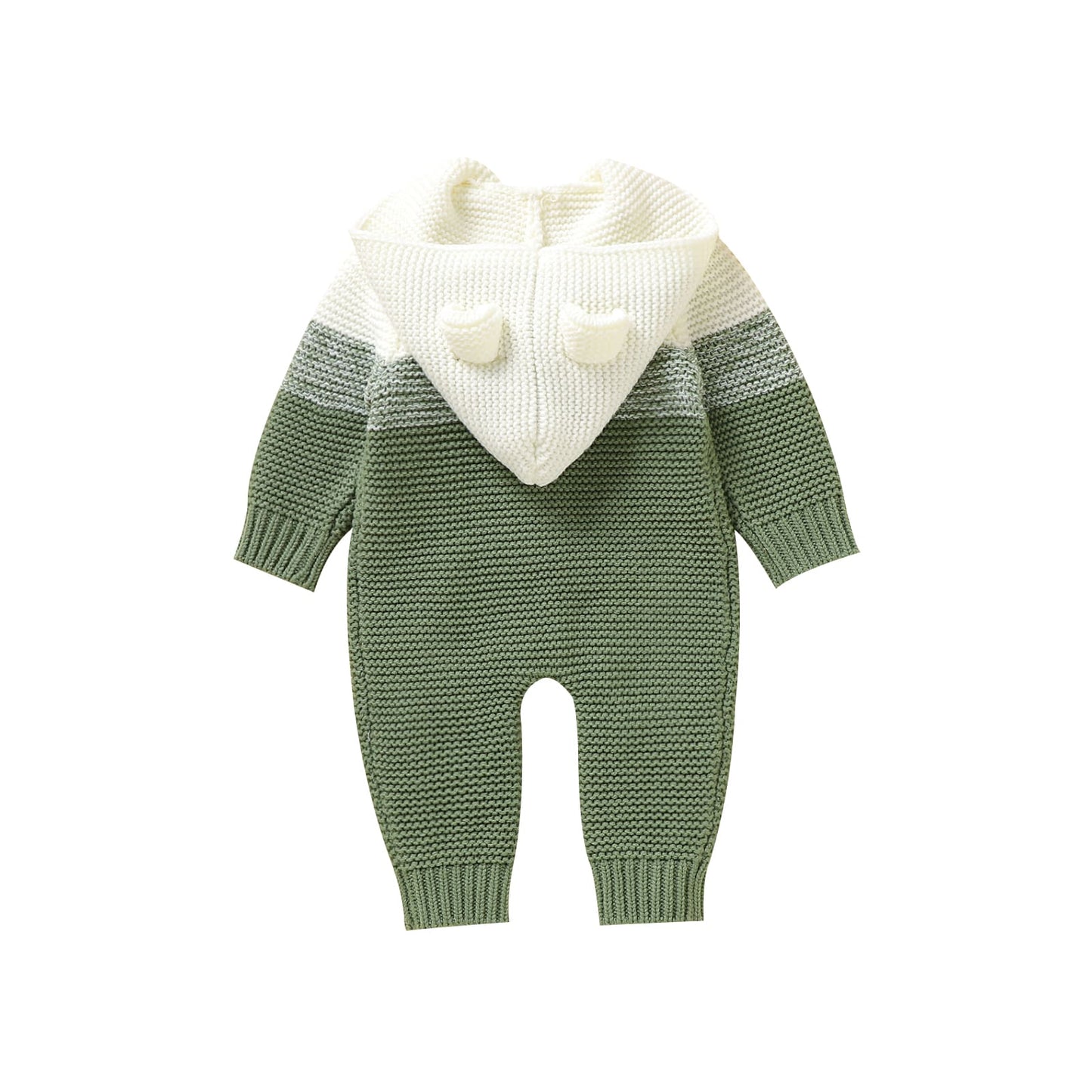 Baby Knit Sweater Romper with Hoody