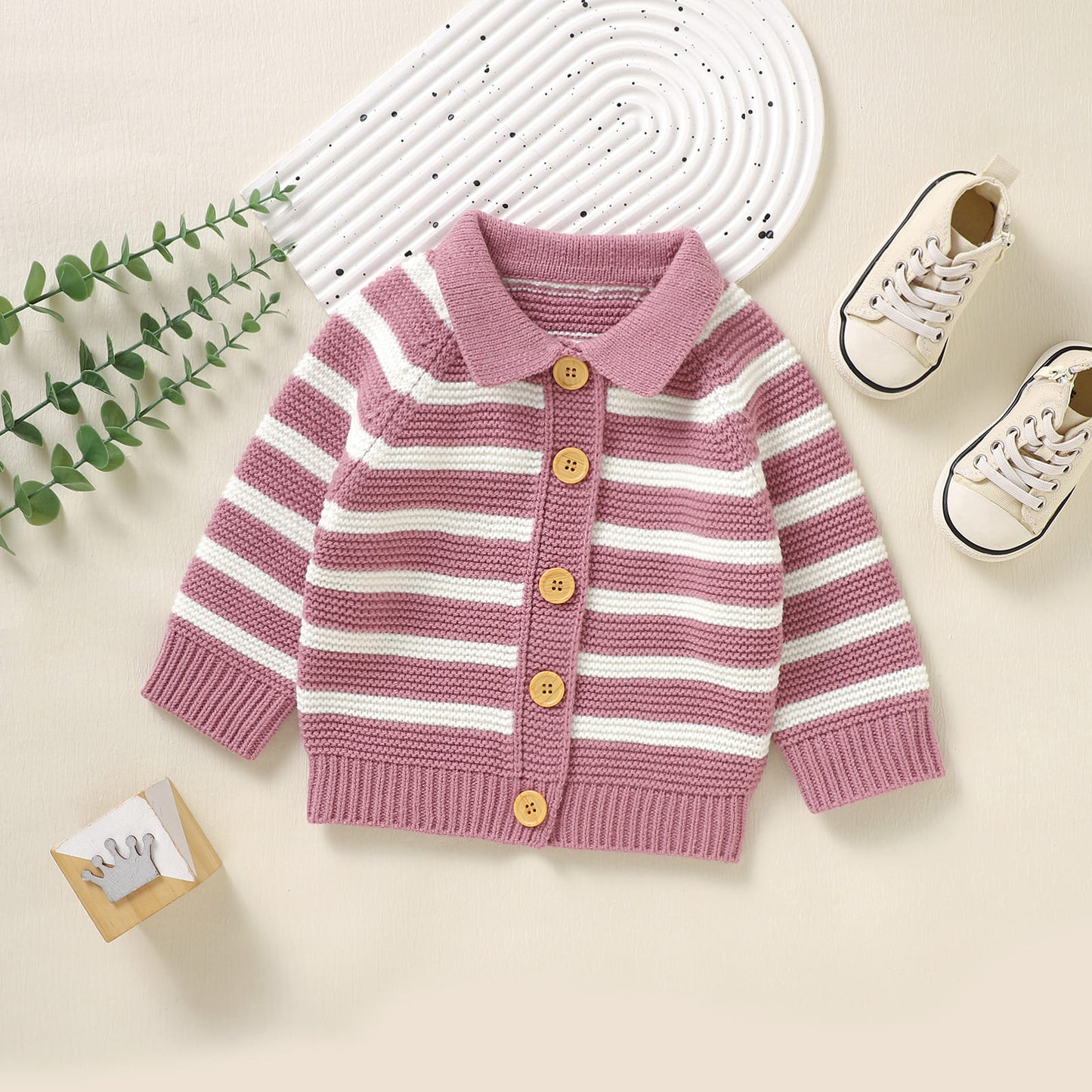 Toddler Sweater Stripe Knit Cardigan