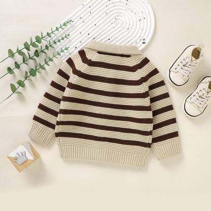 Toddler Sweater Stripe Knit Cardigan