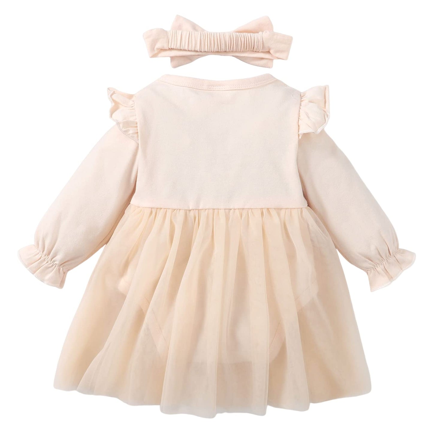 Infant Baby Girl Bodysuit Dress with Headband