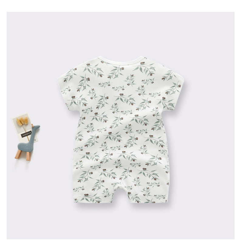 Baby Organic Cotton Pajamas Summer Short Sleeve Romper