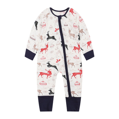 Baby Bamboo Pajamas Infant One-Piece Sleepwear Christmas Baby Romper