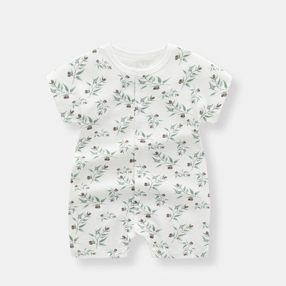 Baby Organic Cotton Pajamas Summer Short Sleeve Romper