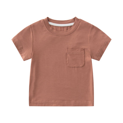 Baby Bamboo Short Sleeve T-Shirts with Pocket