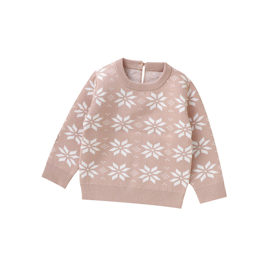 Baby Long Sleeve Sweater Geometric Pattern