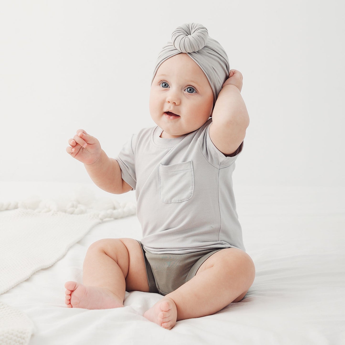 Baby Bamboo Short Sleeve T-Shirts with Pocket