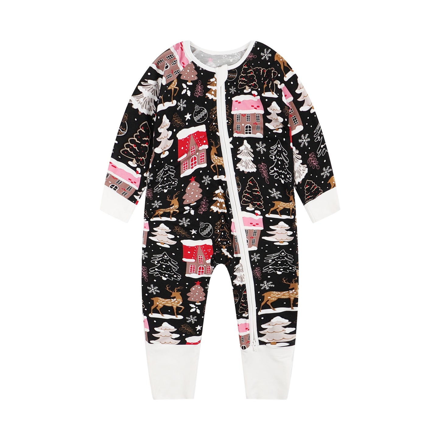 Baby Bamboo Pajamas Infant One-Piece Sleepwear Christmas Baby Romper