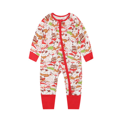 Baby Bamboo Pajamas Infant One-Piece Sleepwear Christmas Baby Romper