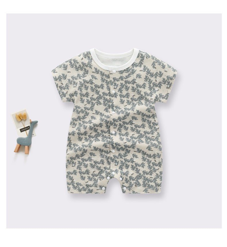 Baby Organic Cotton Pajamas Summer Short Sleeve Romper