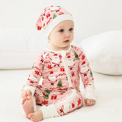 Baby Bamboo Pajamas Infant One-Piece Sleepwear Christmas Baby Romper