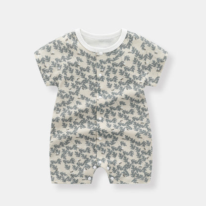 Baby Organic Cotton Pajamas Summer Short Sleeve Romper